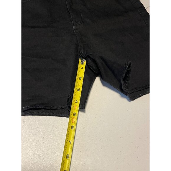 NO BOUNDARIES - Black Denim High-Waisted Girls Shorts - Size 5 - Picture 8 of 11